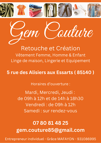 Gem Couture Magasin De Vêtements à Essarts en Bocage